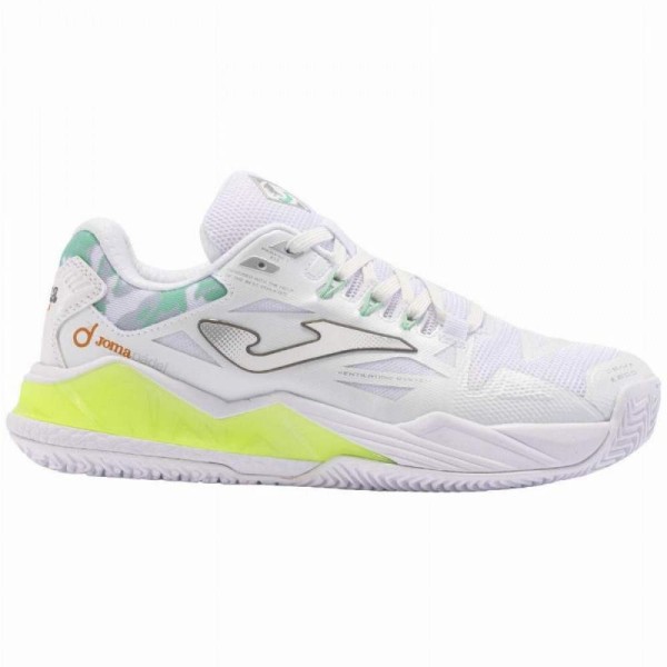 PADEL ZAPATILLAS MUJER  JOMA SPIN LADY 2402 BLANCO VERDE