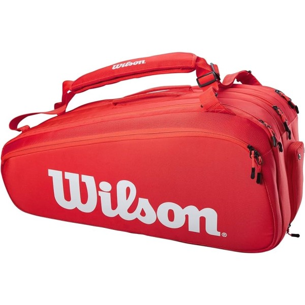 TENIS RAQUETERO MEDIANO WILSON SUPER TOUR 9 PK RED