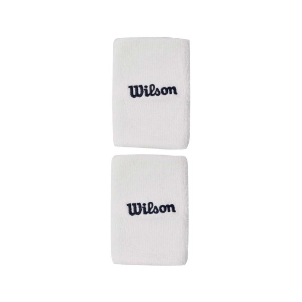 TENIS COMPLEMENTOS MUÑEQUERAS WILSON U WIDE TERRY WRISTBANDS BRIGHT WHITE