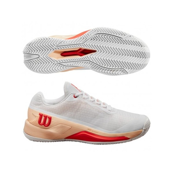 TENIS & PADEL ZAPATILLAS MUJER  WILSON RUSH PRO 4.0 W CLAY WH/PE