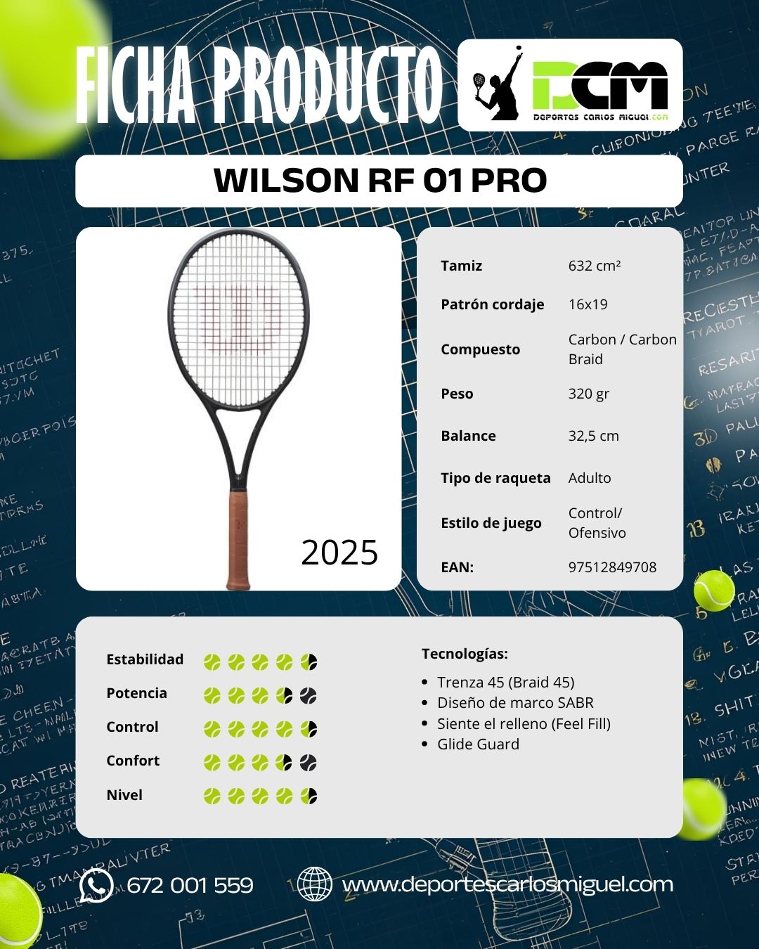 Ficha - Wilson RF 01 Pro